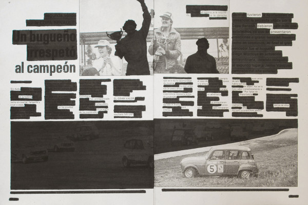 Primer Pablo/Tinta sobre papel/Intervención sobre reportaje periodístico de 1979/ 41×27 cm /2011