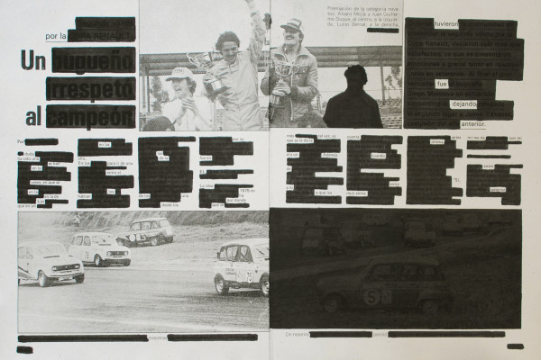 Primer Pablo/Tinta sobre papel/Intervención sobre reportaje periodístico de 1979/ 41×27 cm /2011