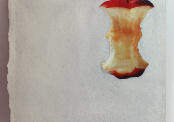 «Deficit» / Pagina de revista intervenida con papel de lija